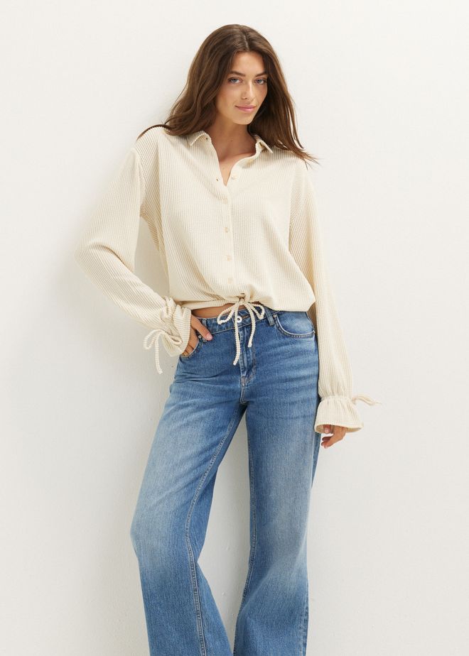 Blouse met gestreepte structuur