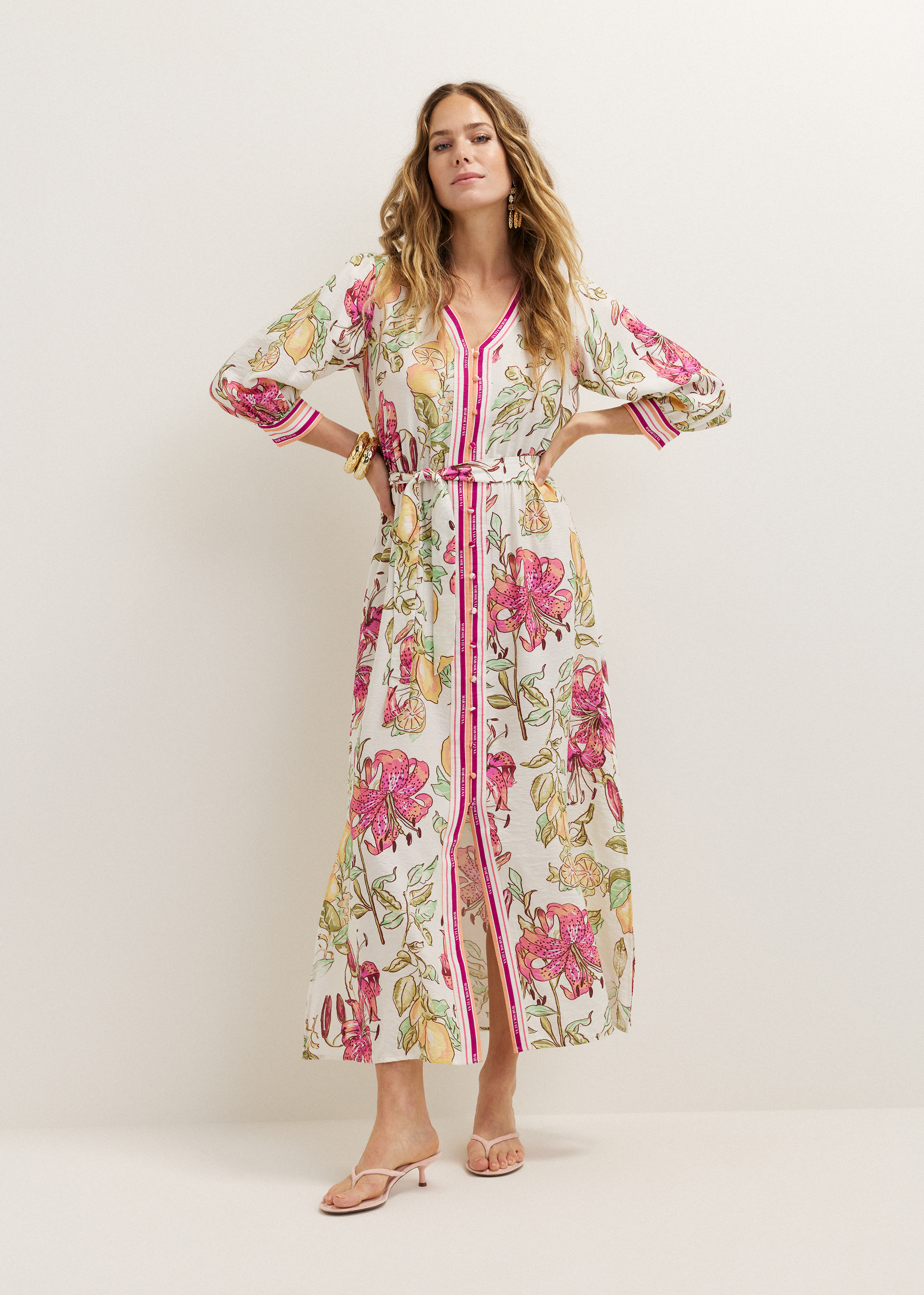 sachin and babi light blue dress Crimsoune Club Brown Cotton Floral Maxi Dress