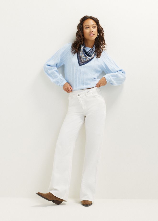 Asymmetrische wide leg jeans