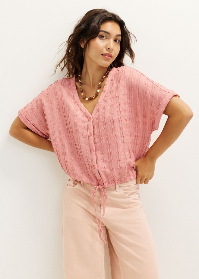 Korte blouse met koord