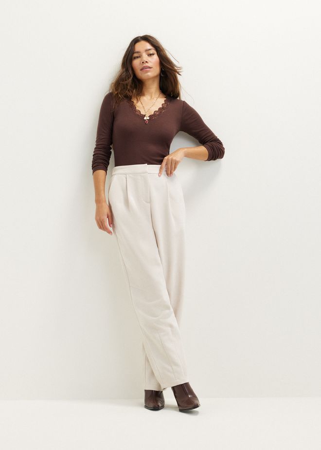 Barrel broek met plooien