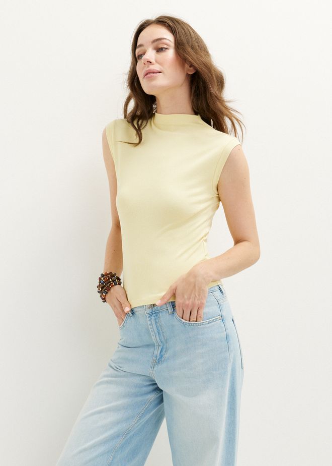 Singlet met mock neck